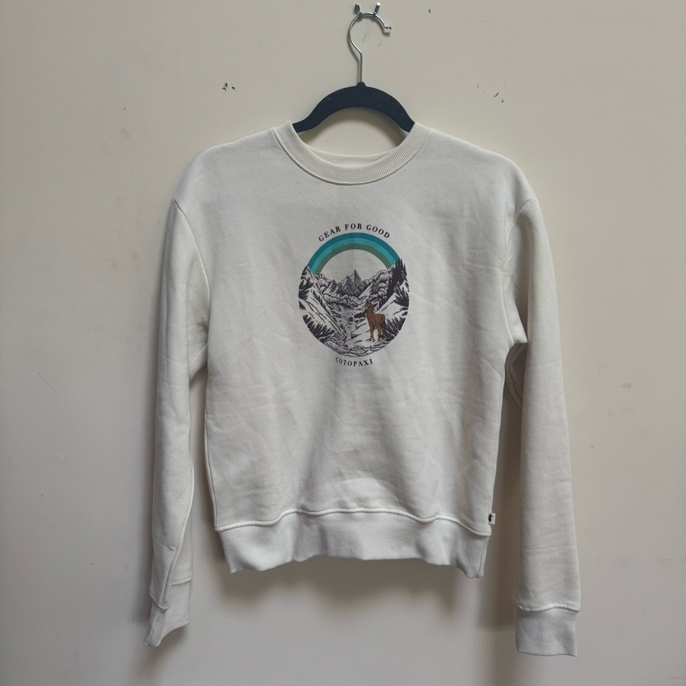 NWT Cotopaxi White Graphic Sweatshirt size XS